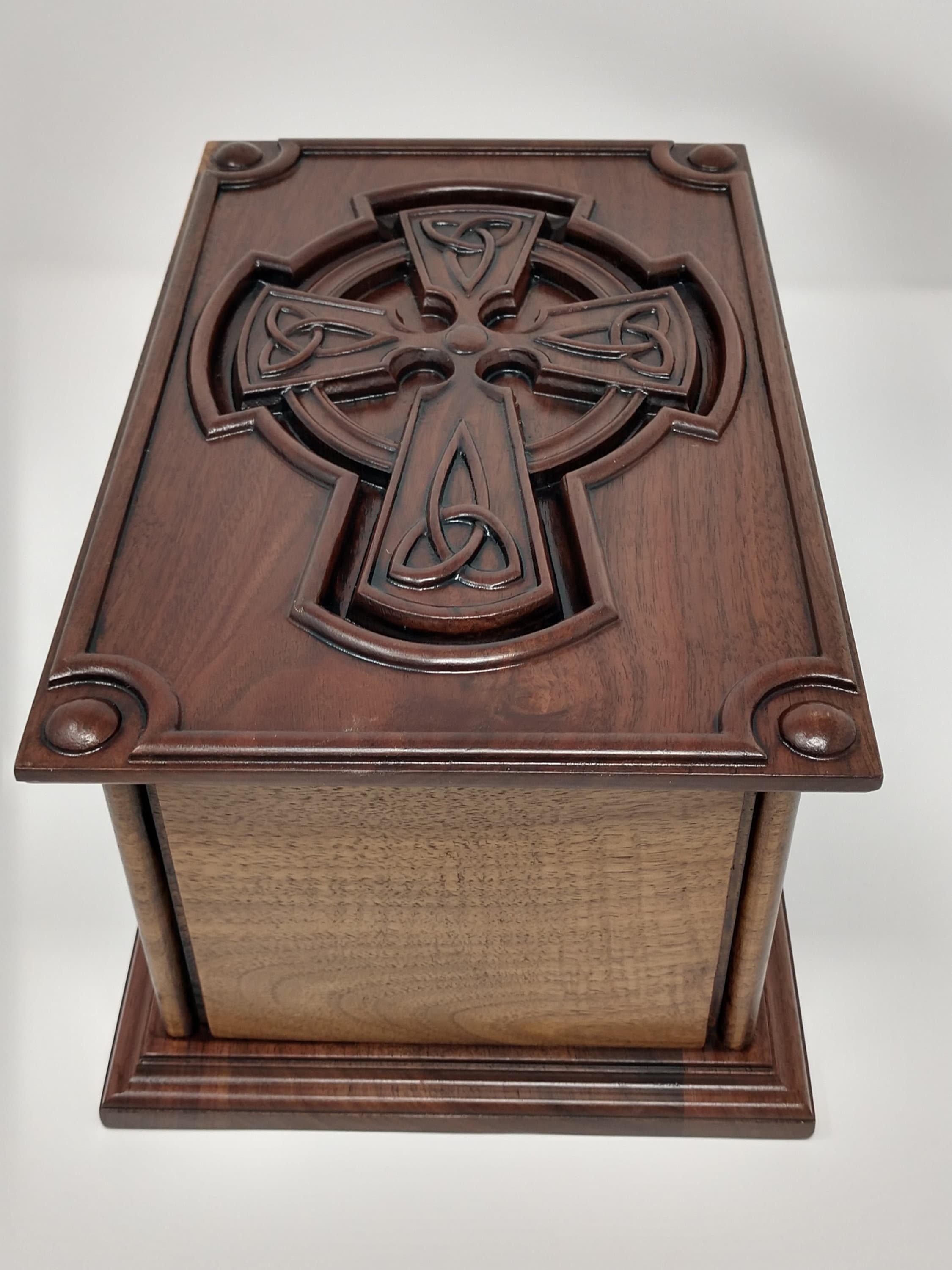 Celtic Cross Urn for Human Ashes / Wooden Irish Memorial Urn / Etsy