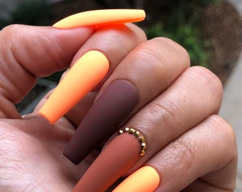 Fall Nude Nails - Etsy