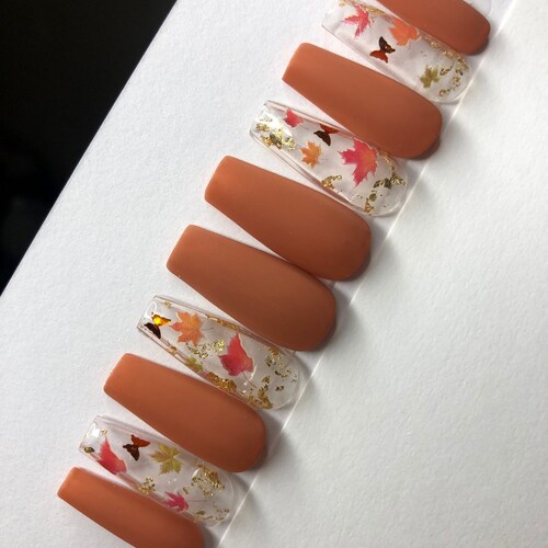 thanksgiving nail ideas coffin