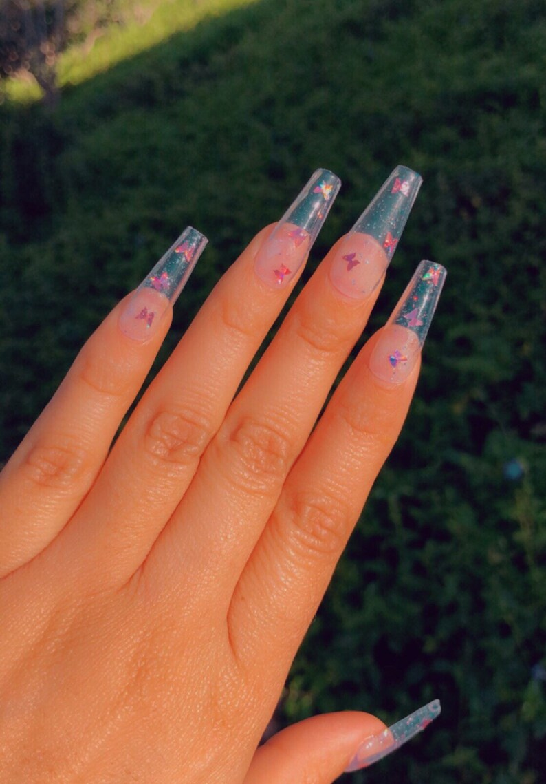 clear jelly press on nails
