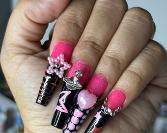 Brats Nails Y2k Nails Gelx Nails Zebra Nails French Nails - Etsy Brats Nails Y2k Nails Gelx Nails Zebra Nails French Nails - Etsy