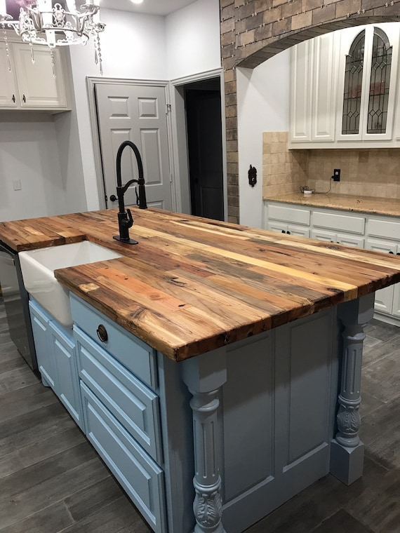 Reclaimed Butcher Block Mixed Hardwood Countertops From Industrial