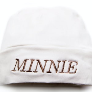 Personalised bamboo newborn baby hat