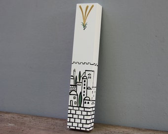 Mezuzah, Mezuzah Case, Handmade Mezuzah, Mezuzah with Scroll, Kosher Mezuzah, Judaica, Jewish Gift, Jewish Wedding Gift, Jewish Home Gift