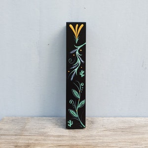 Mezuzah, Floral Mezuzah, Judaica, Jewish Decor, Jewish Art, Jewish Gift for Home, Mezuzah Case, Kosher Mezuzah, Mezuzah With a Scroll