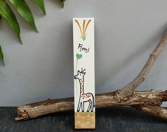 Mezuzah, Personalized Mezuzah, Mezuzah for Kids , Judaica Gift, Judaica for Kids, Kids Room Decor, Safari Nursery Decor, Giraffe Decor