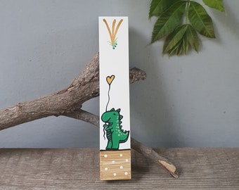 Kids Mezuzah, Personalized Mezuzah, Mezuzah with a Scroll, Jewish Baby Gift, Boy's Mezuzah, Dinosaur Mezuzah, Handmade Mezuzah, Dinosaur