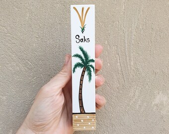 Mezuzah, Personalized Mezuzah, Mezuzah with scroll, Ocean Housewarming Gift, Jewish Art, Jewish Gift, Palm Tree, Kosher Mezuzah