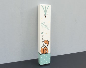 Mezuzah, Kids Mezuzah, Personalized Mezuzah, Mezuzah Gift, Judaica, Jewish Baby Gift, Jewish Nursery, Baby Naming Gift, Fox Decor for Nursey