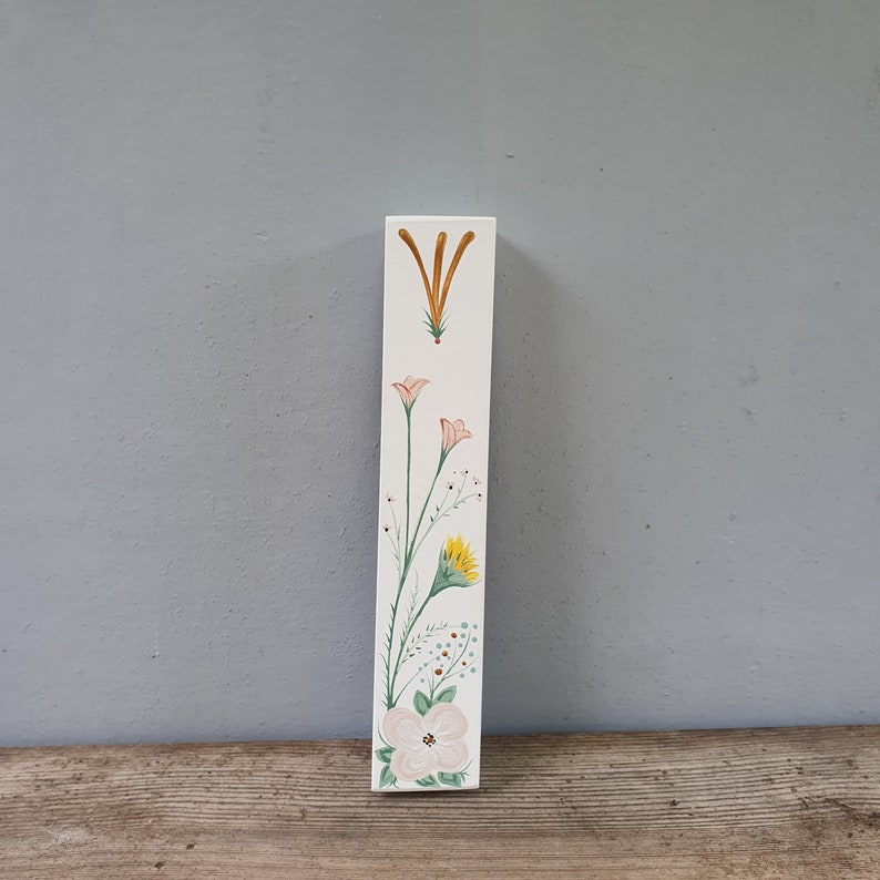 Mezuzah, Floral Mezuzah, Judaica, Jewish Decor, Jewish Art, Jewish Gift for Home, Mezuzah Case, Kosher Mezuzah image 4