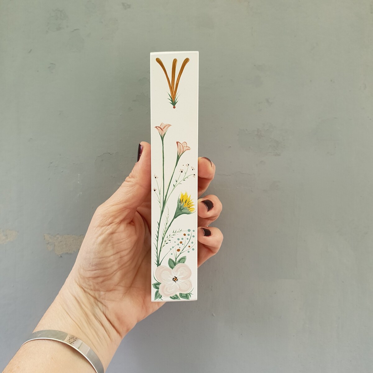 Mezuzah, Floral Mezuzah, Judaica, Jewish Decor, Jewish Art, Jewish Gift for Home, Mezuzah Case, Kosher Mezuzah - Etsy