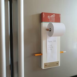 Blocco note per la lista della spesa, magnete per frigorifero, regalo per la nuova casa, arredamento rustico per la cucina, blocco note, lista delle cose da fare, blocco note, organizer per la cucina, bacheca