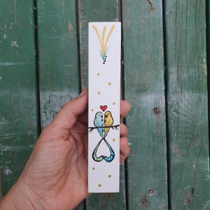 Mezuzah, Modern Mezuzah, Mezuzah For Couples, Personalized Wedding Gift for Couple, Jewish Wedding Gift, Jewish Gift, Judaica, Birds
