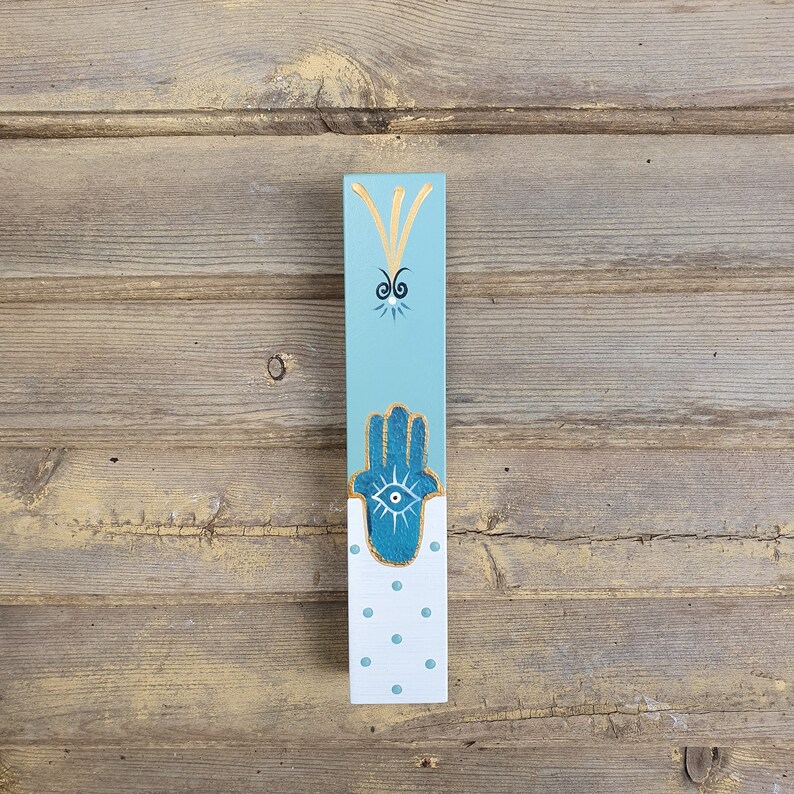 Mezuzah Hamsa Mezuzah Case New Home Gift Religious Decor Etsy
