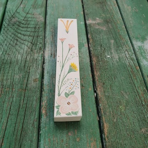 Mezuzah, Floral Mezuzah, Judaica, Jewish Decor, Jewish Art, Jewish Gift for Home, Mezuzah Case, Kosher Mezuzah image 3