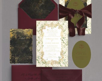 PRINTABLE Fairytale Wedding Invitation Suite: VIxGABRIELLE