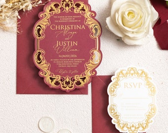 Vintage Fairytale Wedding Invitations, Elegant Invitations, Classic Invitations, Baroque Wedding, Marie Antoinette, Fine Art Wedding Invites