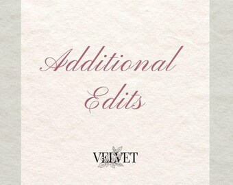 Additional Digital Proof Revision – Invitation Edit Fee