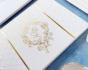 Classic Gold Foil Wedding Invitation Folio: The Emily Collection