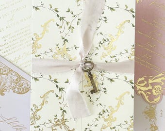 Custom Editable Wedding Invitation Suite | Bespoke Crest & Monogram Design | Luxury Vintage Printable Wedding Stationery | Digital Download