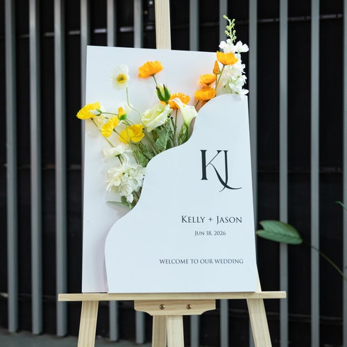 Custom Wedding Welcome Sign with Acrylic Letters | Elegant Bridal Decor for Bridal Shower, Baby Shower, and Modern Weddings