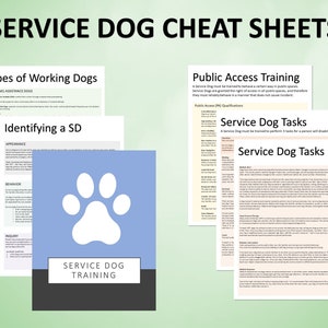 Printable Service Dog Introductory Package | Working Dog Resources