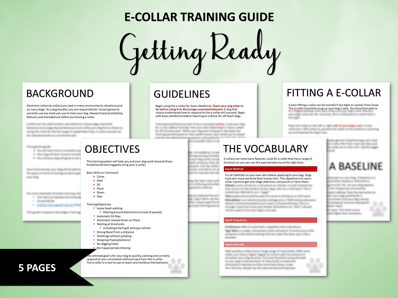Printable Ecollar Training Guide Remote Collar for Dogs Etsy