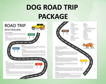 印刷可能な犬のロードトリップパッケージ | 愛犬とのロードトリップのリソース
