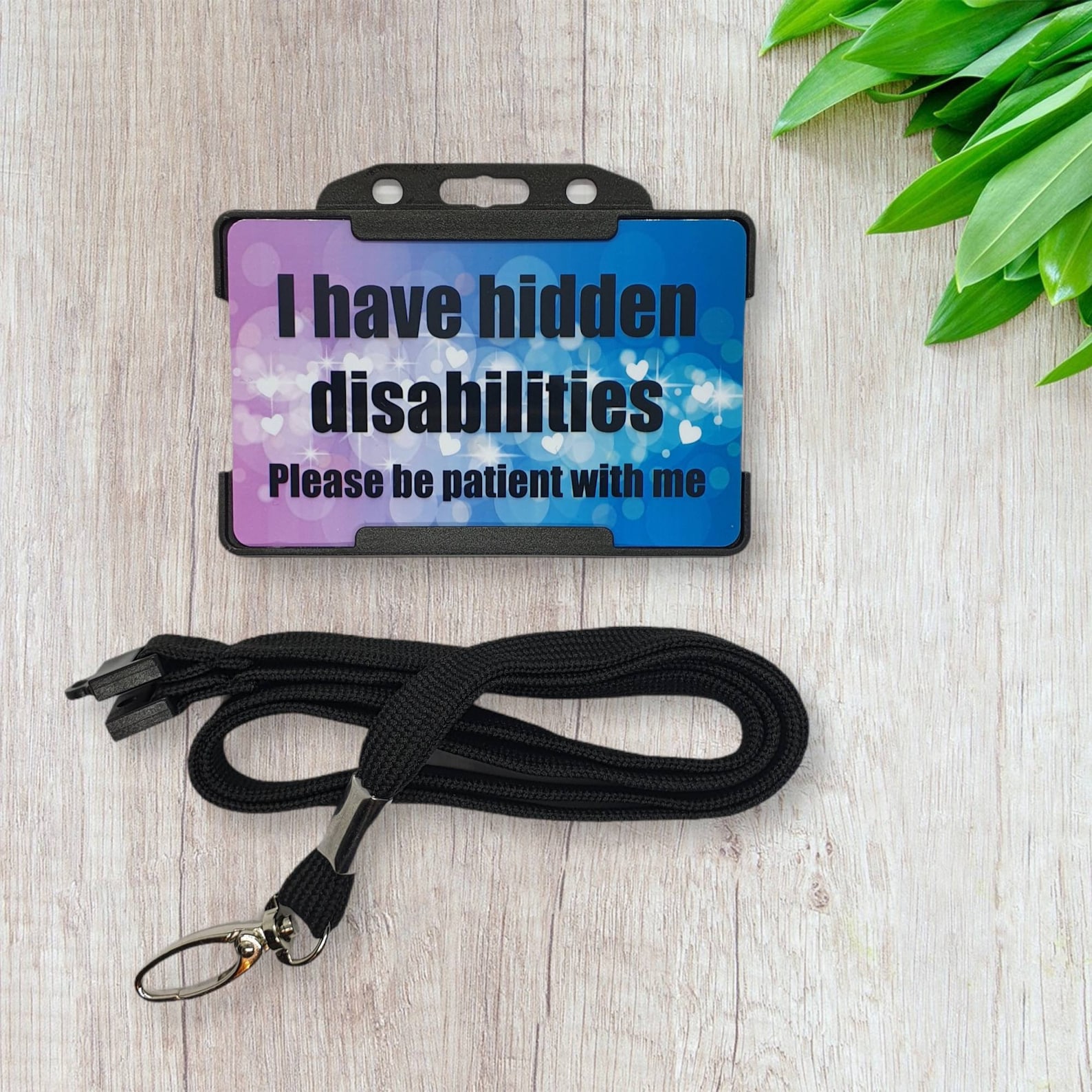 Hidden Disability Lanyard PVC ID Card With Breakaway Lanyard Etsy UK