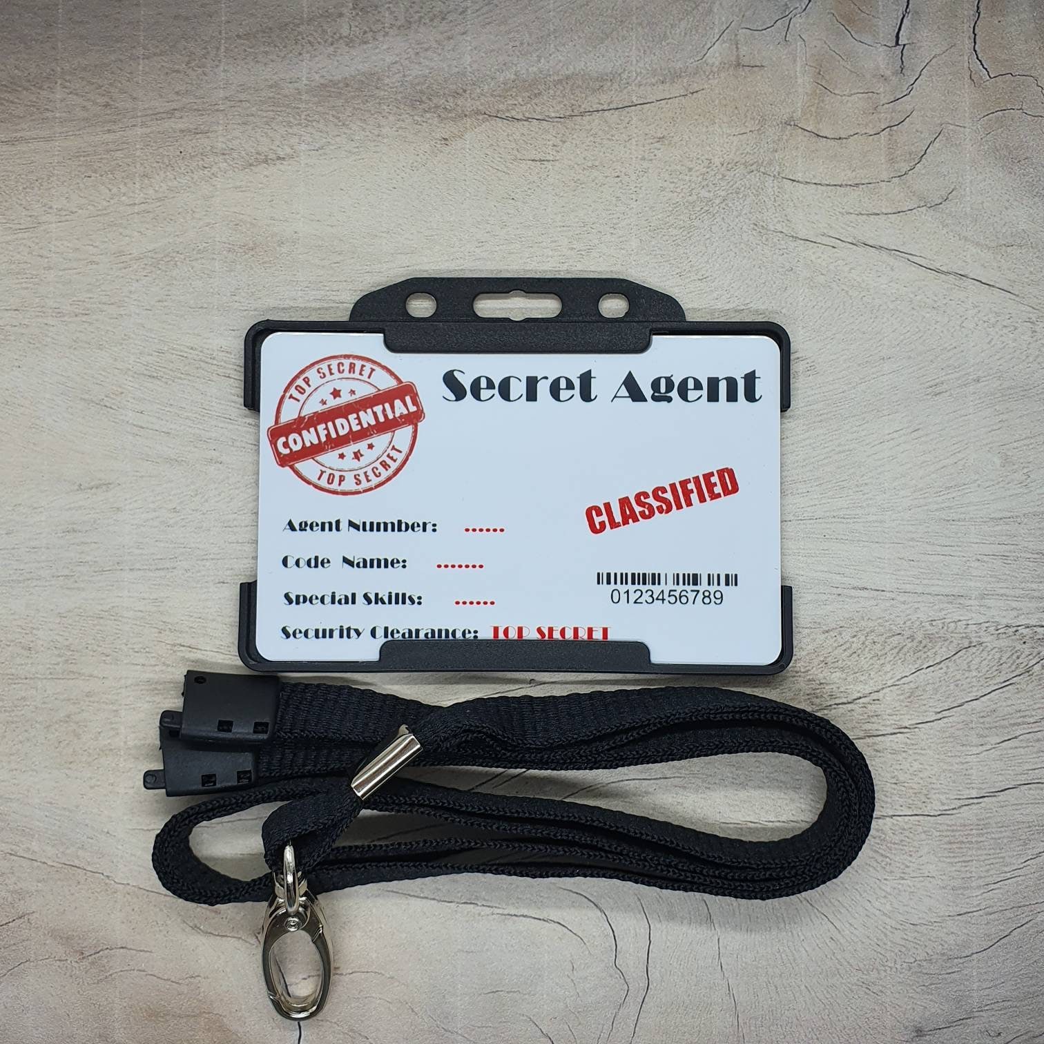 Secret Agent Spy Id Card