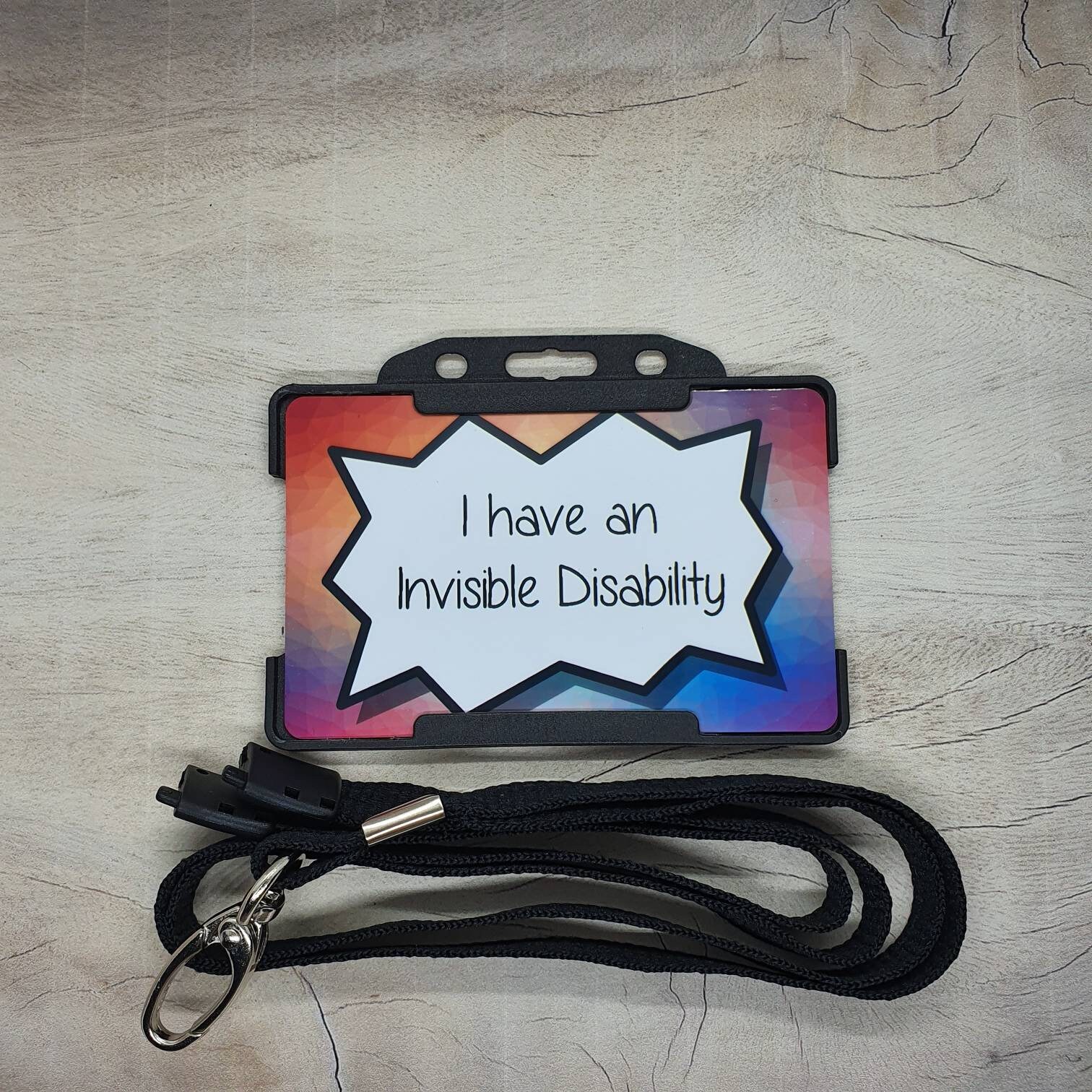 I Have an Invisible Disability Hidden Disability Lanyard ID Etsy