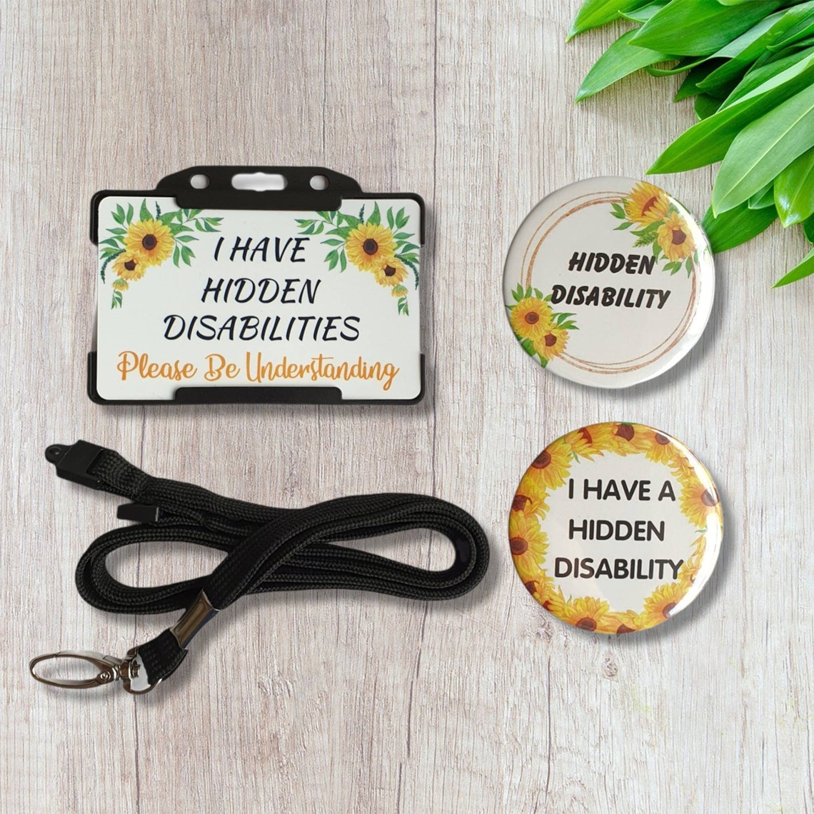 Hidden Disabilities Sunflower Awareness ID Card with 2x 58mm | Etsy
