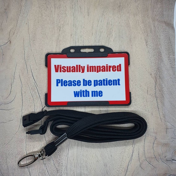 Ipovedente ID Card CORDINO VISUAL impairment disabilità nascoste 