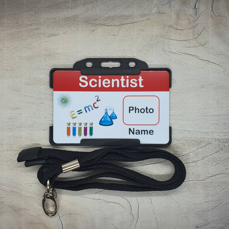 Scientist ID Card Lab Assistant Dress Up Novelty ID Card Etsy