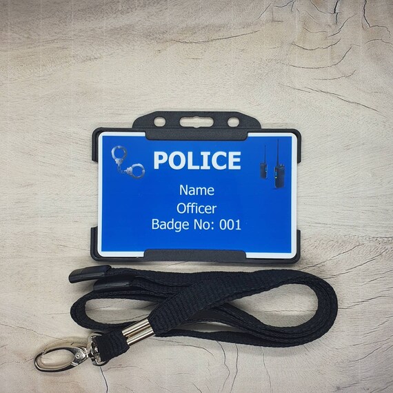 Carte Didentite De Police Policier Agent Gendarme Etsy France