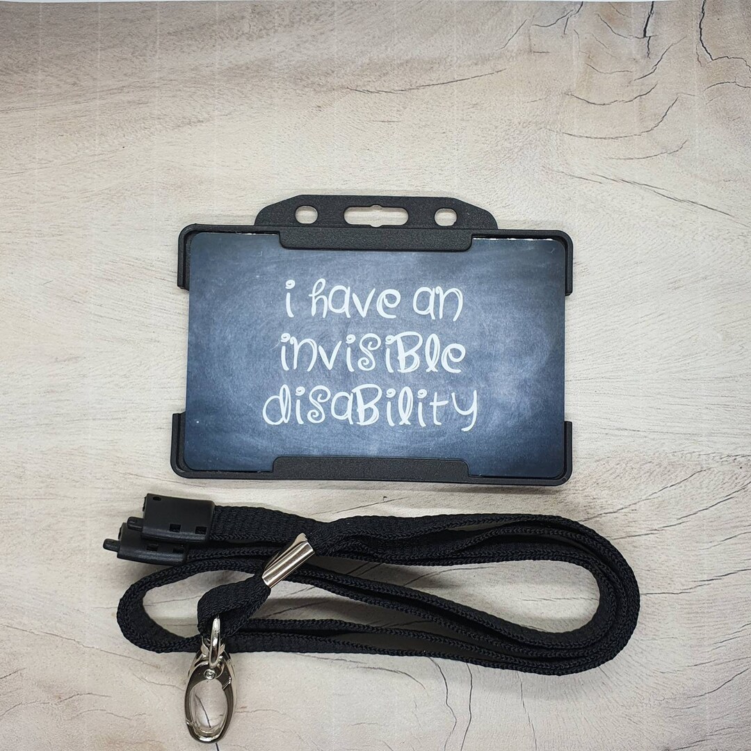 Invisible Disability Hidden Disability Lanyard ID Card With Etsy