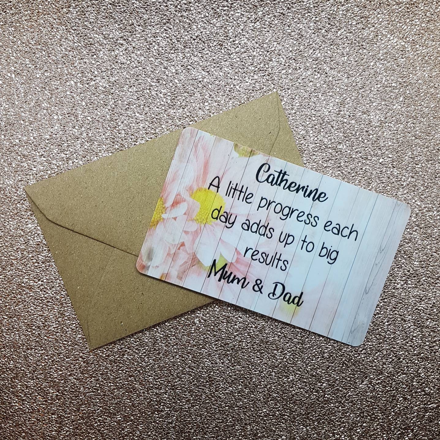 Personalised Wallet Card inspirational quotes words of Etsy