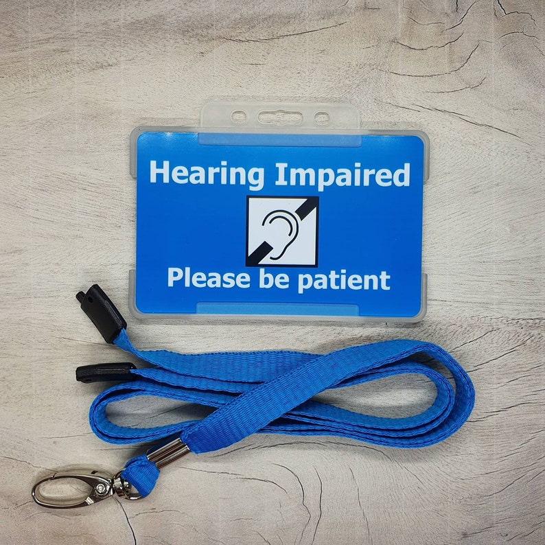 Hearing Impaired Hearing Impairment Deaf Hidden Disability Etsy UK