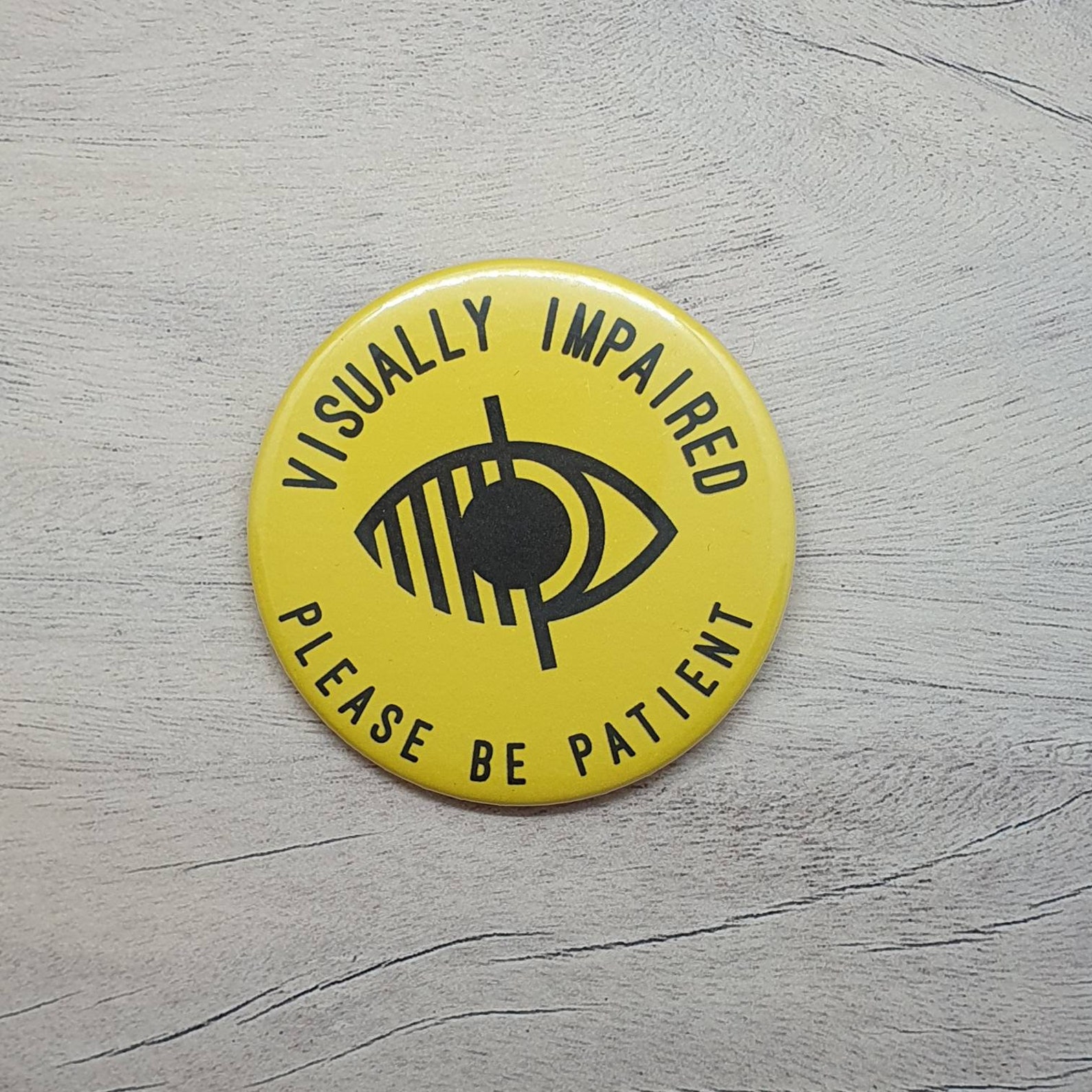 Visually Impaired Badge Hidden Disability Awareness 59mm Etsy