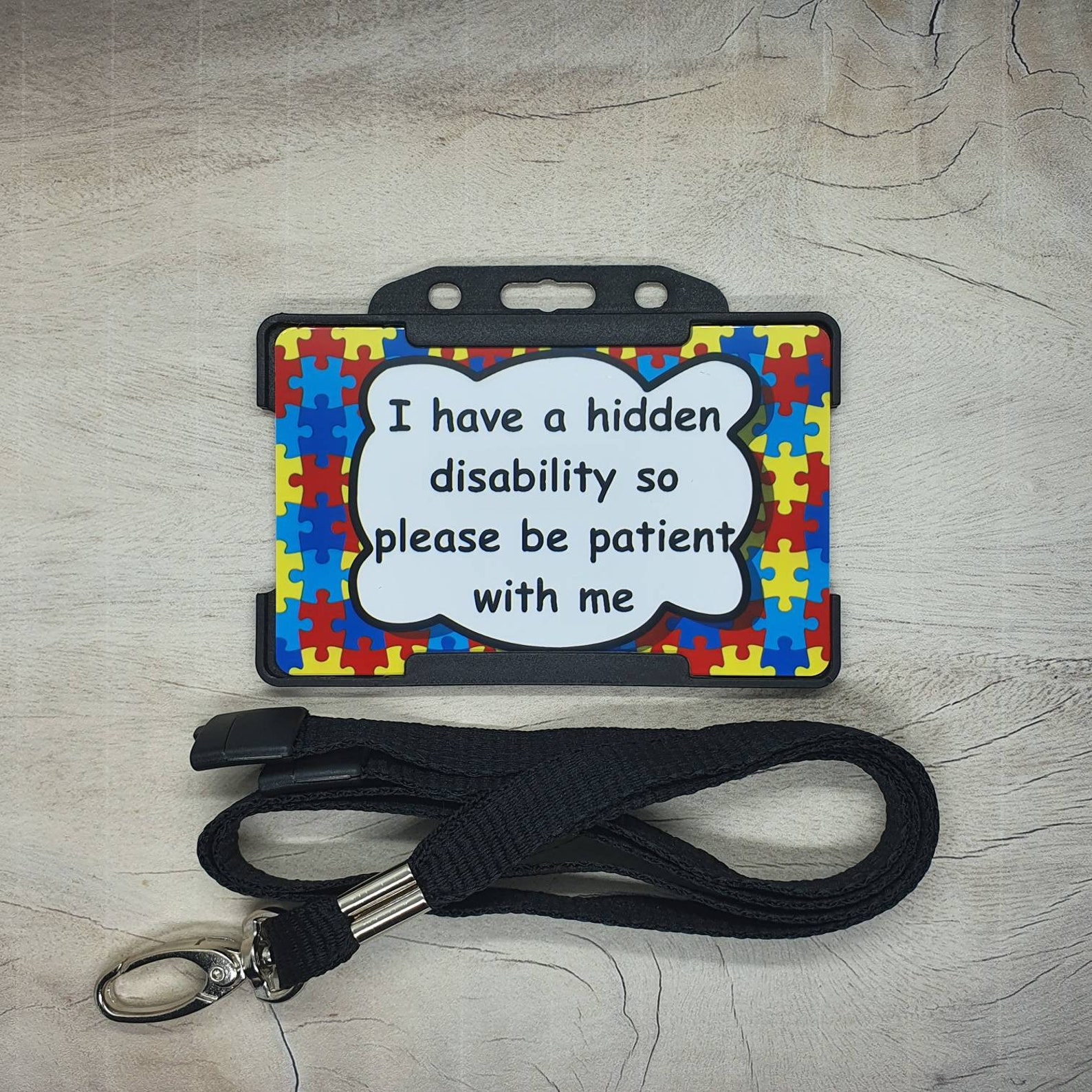 Hidden Disability Lanyard PVC ID Card With Breakaway Lanyard Etsy UK