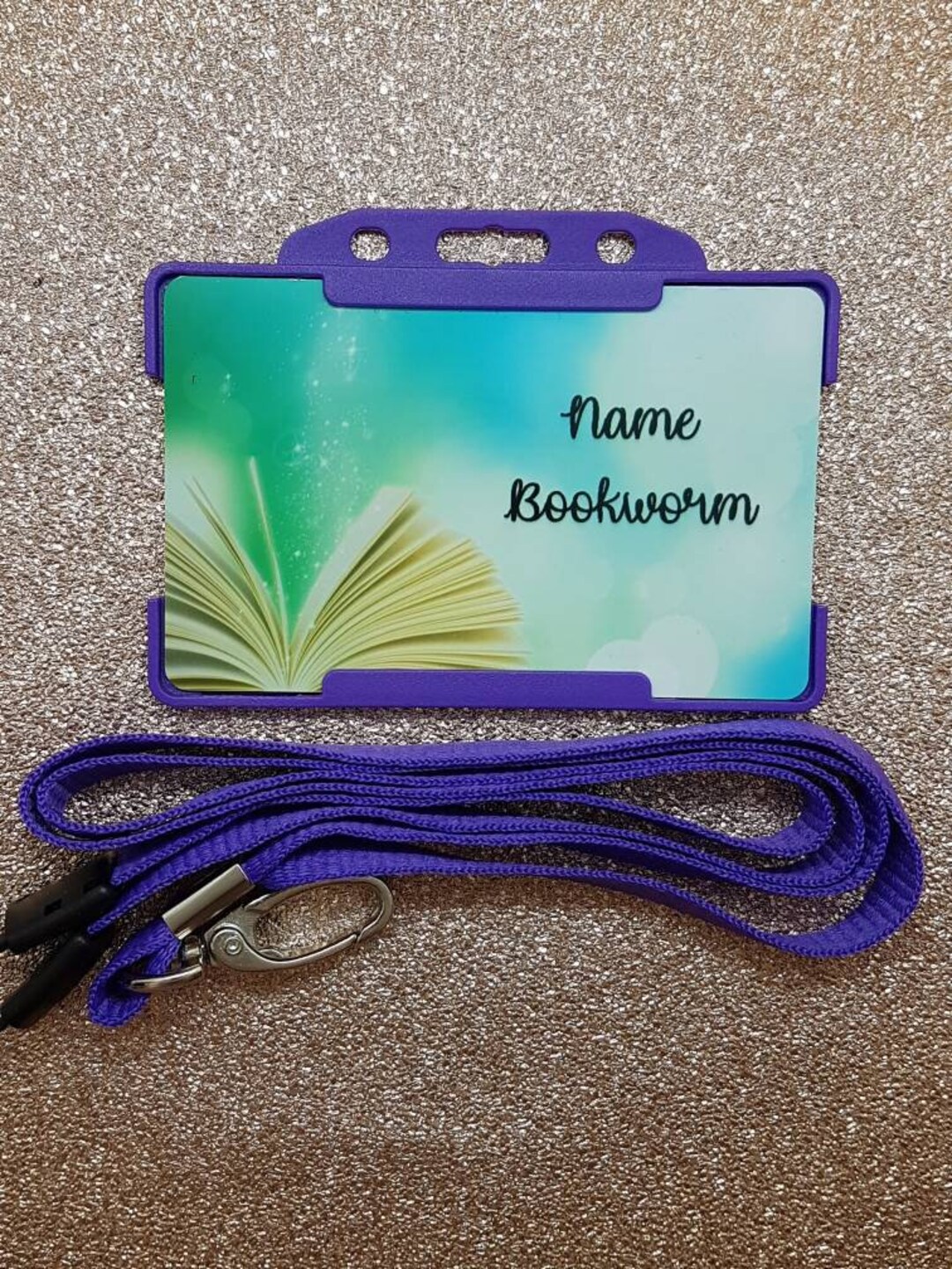 Personalised Novelty PVC plastic ID Card Bookworm Etsy