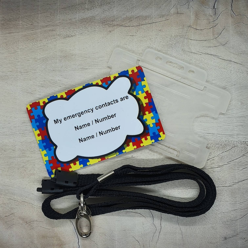 Autism Awareness Medical Alert Hidden Disability Lanyard PVC Etsy