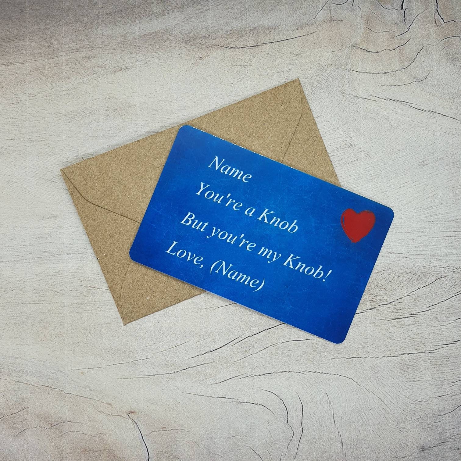 Personalised Gift Wallet Card Keepsake Full colour Etsy