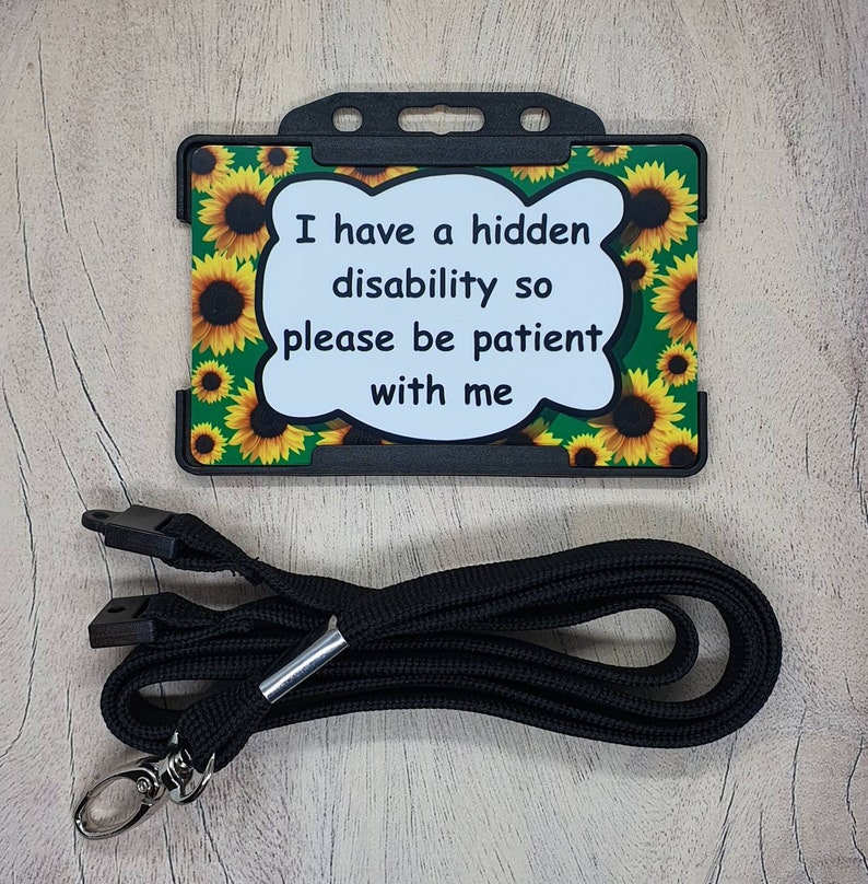 Hidden Disability Lanyard ID Card Please Be Patient With Etsy