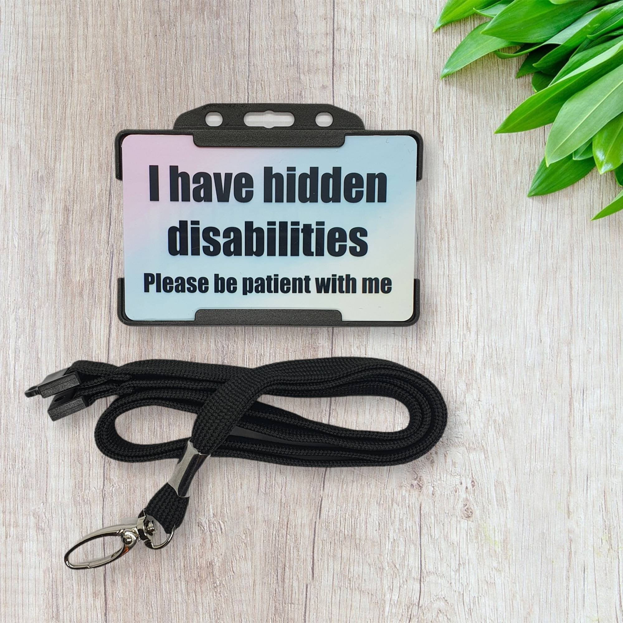 Hidden Disability Lanyard PVC ID Card With Breakaway Lanyard Etsy UK