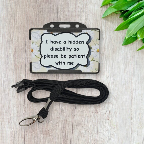 Hidden Disability Lanyard PVC ID Card with Breakaway Lanyard Etsy