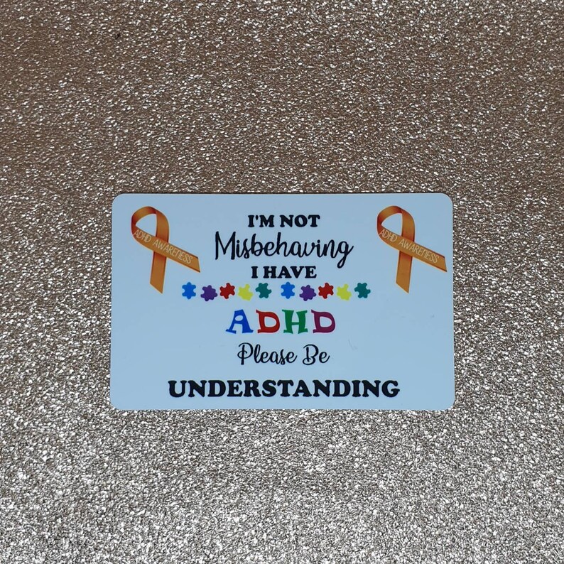 I Have A D H D Hidden Disability PVC PlasticID Card With Etsy