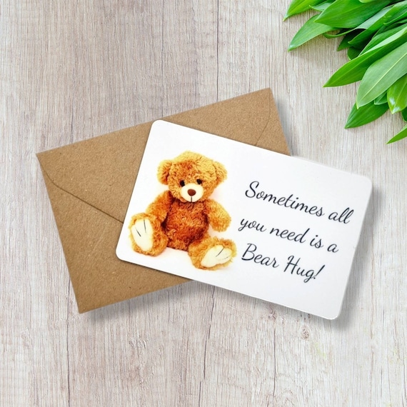 Bear Hug Gift Pocket Bear Hug Pocket Gift Letterbox Gift Etsy