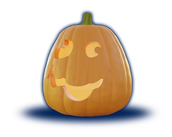 Jack-O-Lantern STL - Goofy/Tapered (solid and hollow versions)