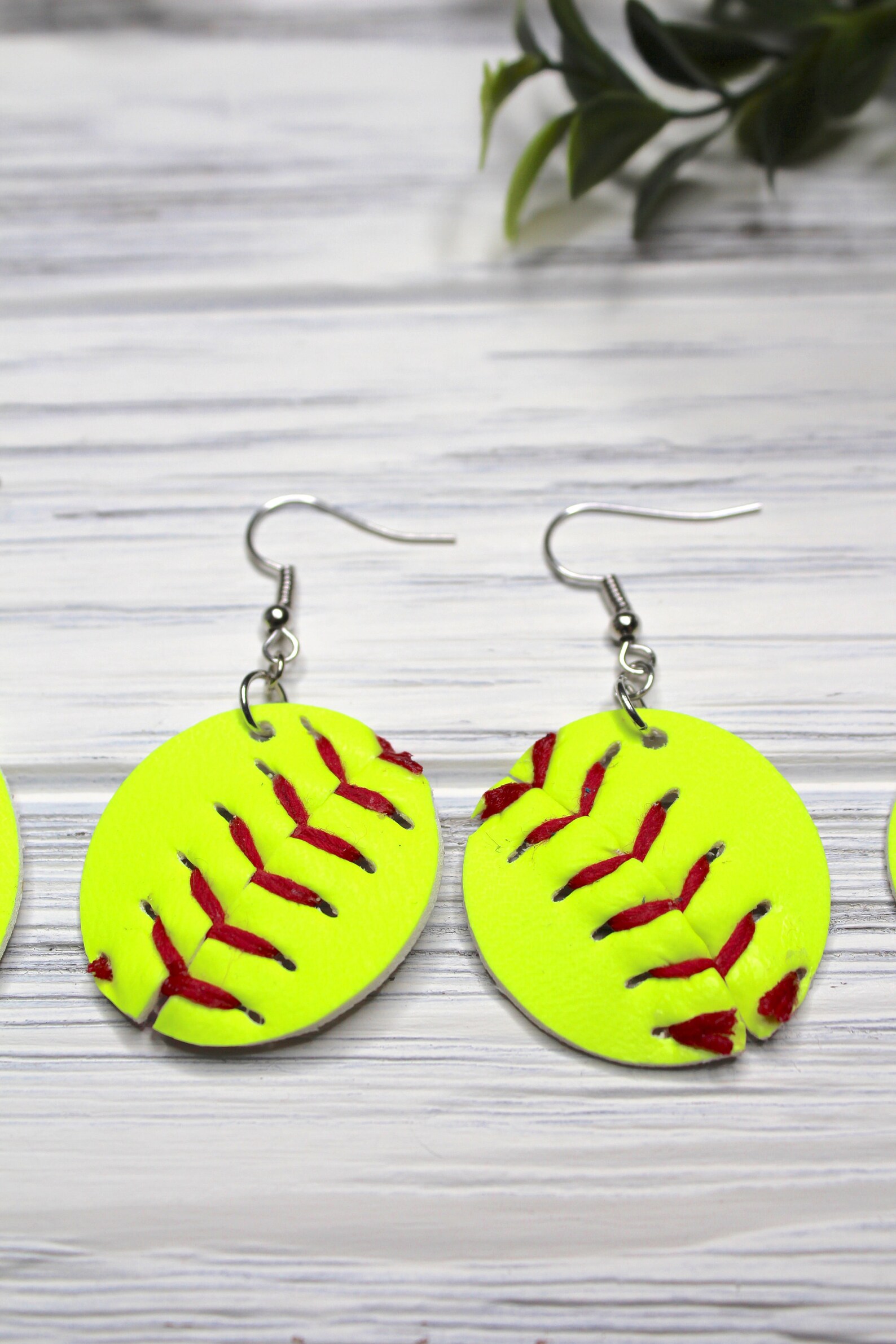 Real Softball Leather Earrings Authentic Sports Jewelry With Etsy Ireland